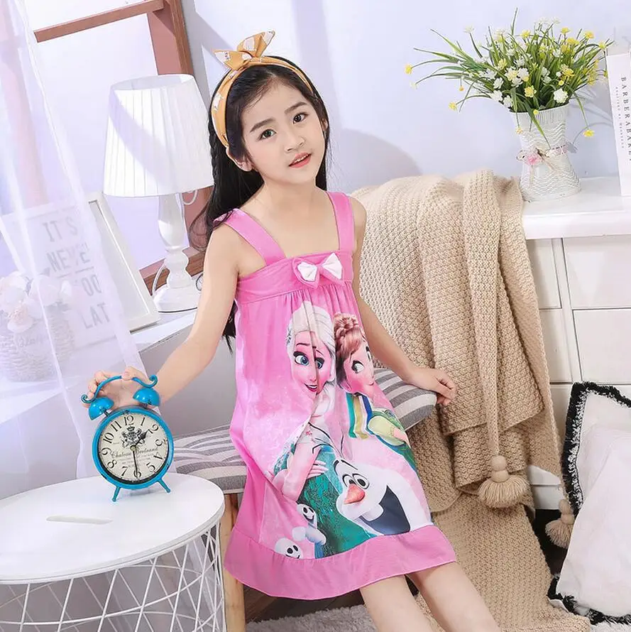 Летние платья принцессы для девочек; Новинка; детская одежда; пижамы для малышей; хлопковая ночная рубашка; Детская домашняя одежда; одежда для сна для девочек; NT54 - Цвет: style 5