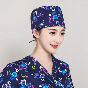 

2018 Medical Uniforms Medico Time-limited Real Medical Clothing Surgical Caps Woman ,doctor And Nurse Print Cap Short Hair