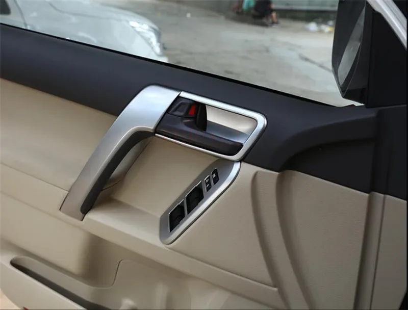 For Toyota LAND CRUISER PRADO FJ150 2010-2019 Interior Door handle bowl Cover Inner Panel Trim ABS Chrome Car-Styling Accessorie |