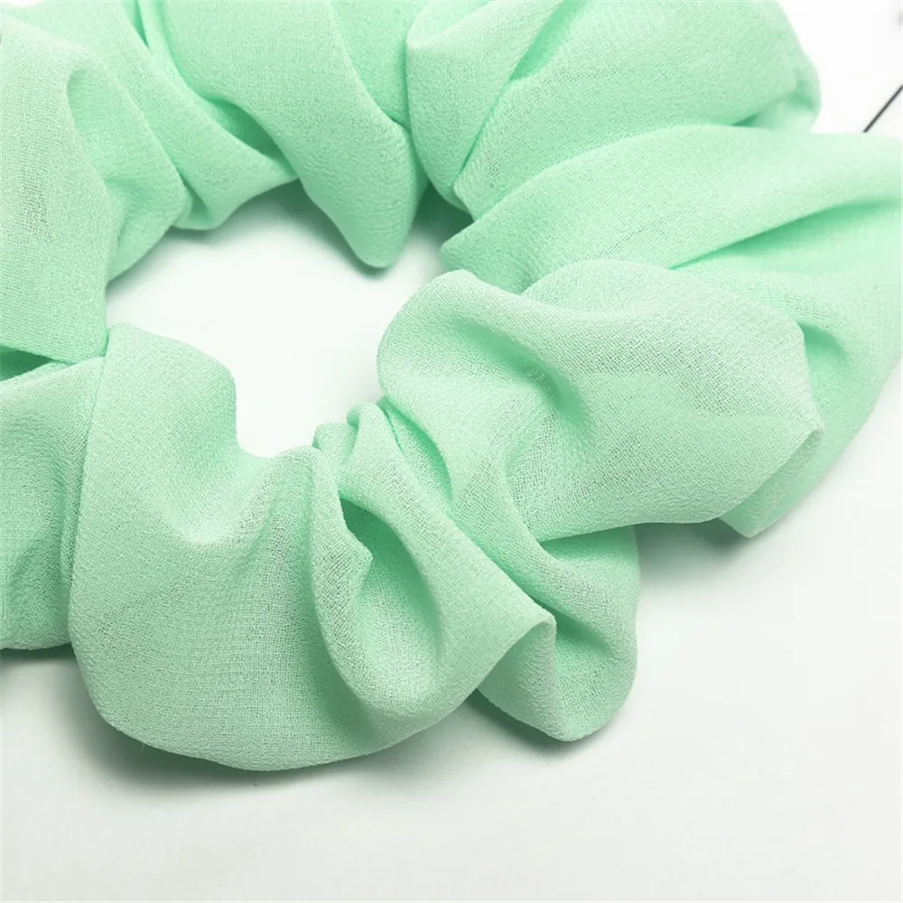 Trendy Lady Hair Pure Color Bobble Sports Dance Scrunchie Ring Elastic ScrunchieAUG9