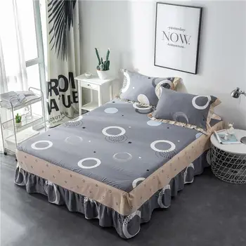 

Quality Bedspread bedclothes 100% Cotton bed skirt bed sheet Mattress skirt 1.2/1.8/1.5/2.0m meters Bedcover cubrecama bed sets