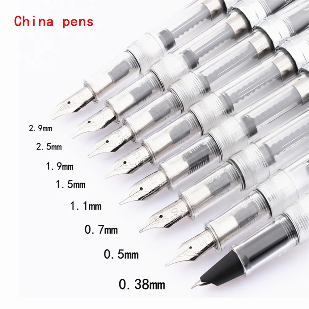 

Jinhao 990 Transparent white English calligraphy Duckbill parallel Art pen flower body Flat Nib Tibetan Arabic Fountain Pen