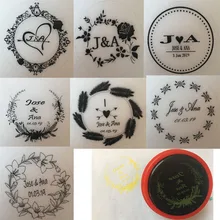 4 см круг на заказ персональный штамп с именем и датой Замена самописание свадебные приглашения штамп на конверте