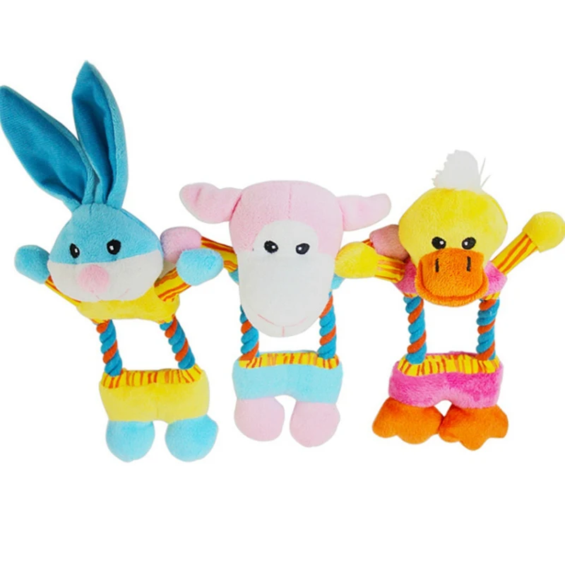 

Dog Squeak Toys Funny Plush Hollow Out Interactive Sound Chew Toy for Pets Animals Puppy Cat Products for Dogs Cleaning Teeth