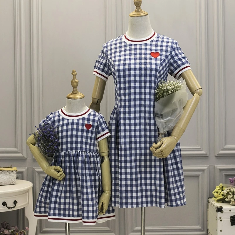 

Summer children clothes women family look matching clothing mother daughter baby girl dresses Lady woman Girls party dresses 805