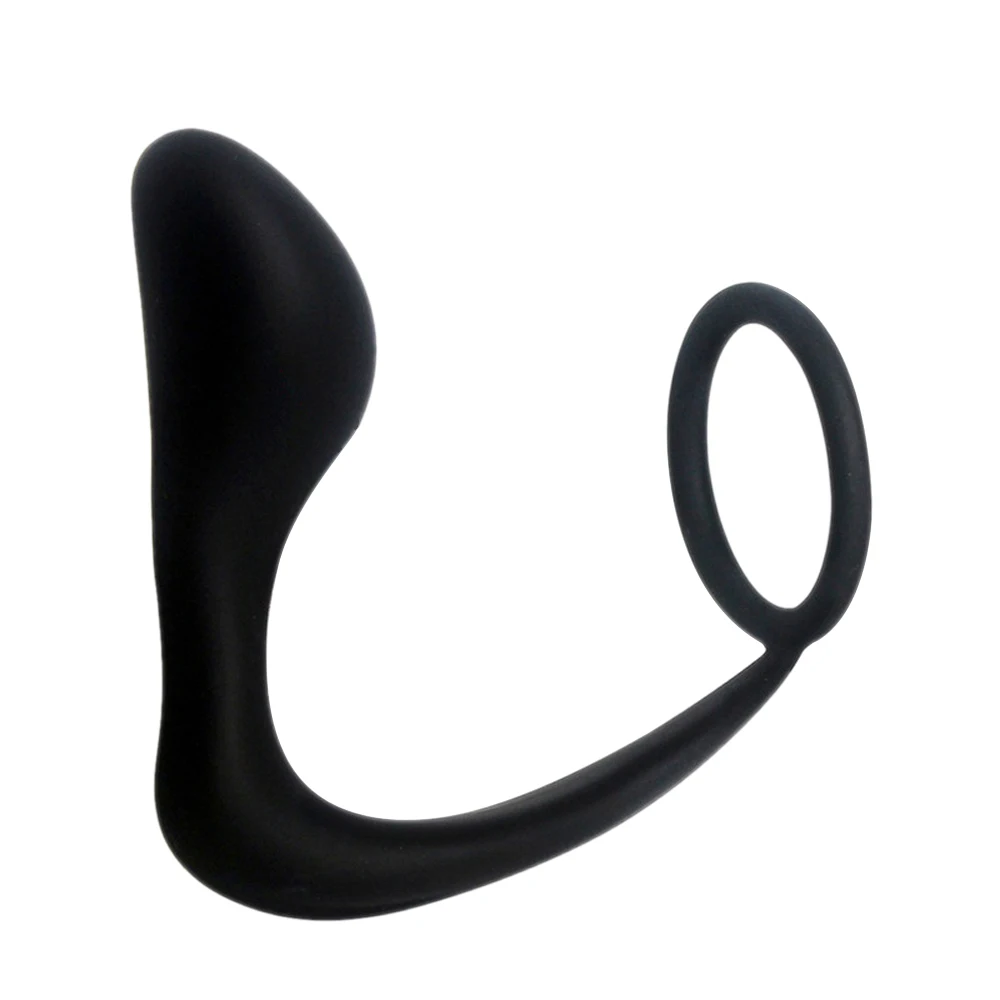 Male Silicone G-Point Prostate Massager & Anal Plug With Ring G-spot Stimulator Adult Butt Plug Sex Toys For Men Gays Waterproof