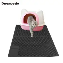 

DREAMSOULE Cat Litter Mat EVA Double Color Foldable Cat Litter Floor Pad - 72x46cm