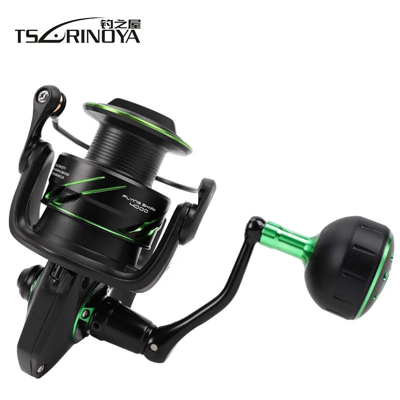 

TSURINOYA FLYING SHARK 6.2:1 High Speed Fishing Reel 4000 5000 Spinning Reel 11+1BB 12KG Drag Aluminum Spool Carp Fishing Tackle