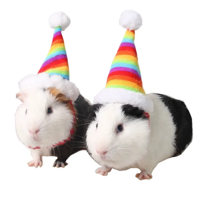 strip christmas small animal hamster hat winter warm guinea pig christmas chinchilla
