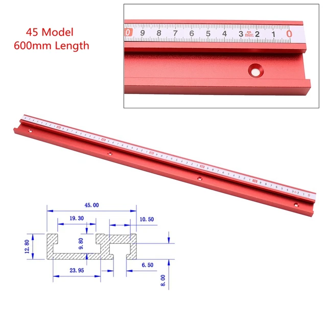 T-track Standard En Alliage D'aluminium 600mm, Ruban De Mesure