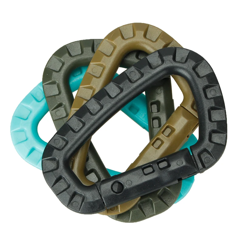 

Plastic D Ring D Shape Buckle Outdoor Camping Climbing Carabiner Key Ring Snap Clip Key Chain Hook Fit Tool