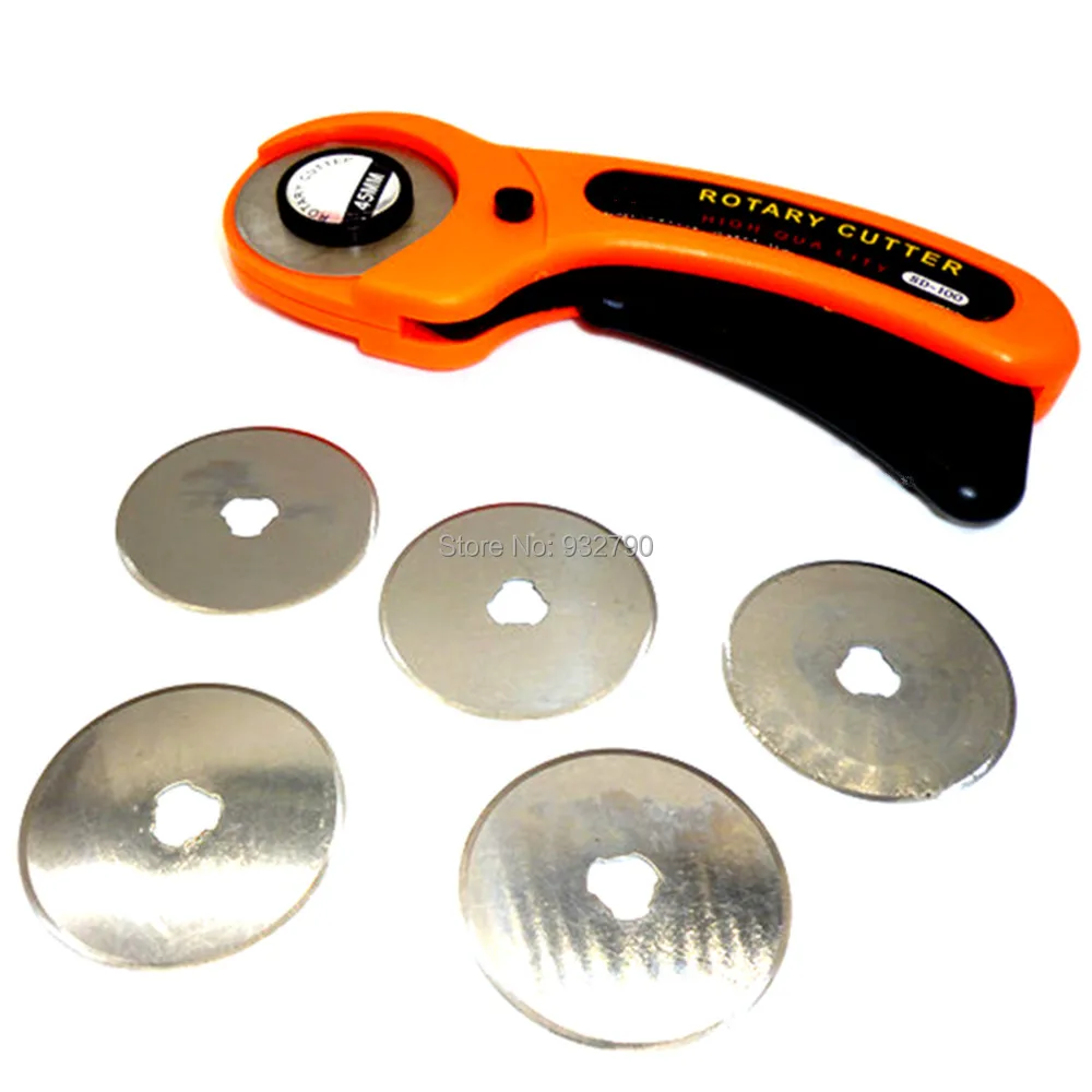 5pcs Compatible Rotary Cutter Blades Spare 45mm Blade Replacement With 45mm Rotary Cutter Cuts