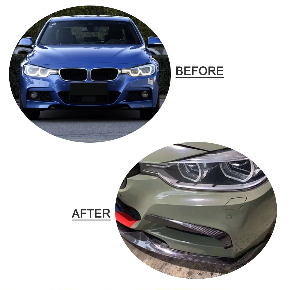 Передний бампер из углеродного волокна спойлер разветвители для BMW F30 F31 M 320i 328i 335i