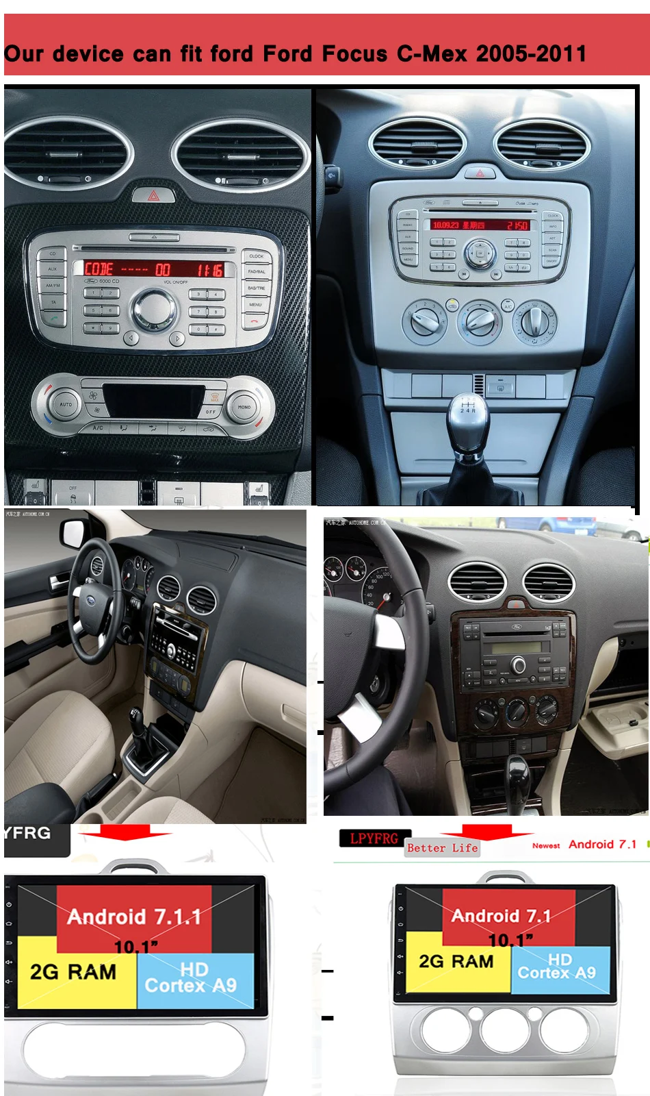 Excellent 4+64G 2 din Android 9.0 Octa Core Car DVD player for Ford focus 2 3 2006-2011 Audio GPS Radio Steering-Wheel Head Unit player 1 Excellent 4+64G 2 din Android 9.0 Octa Core Car DVD player for Ford focus 2 3 2006-2011 Audio GPS Radio Steering-Wheel Head Unit player 1