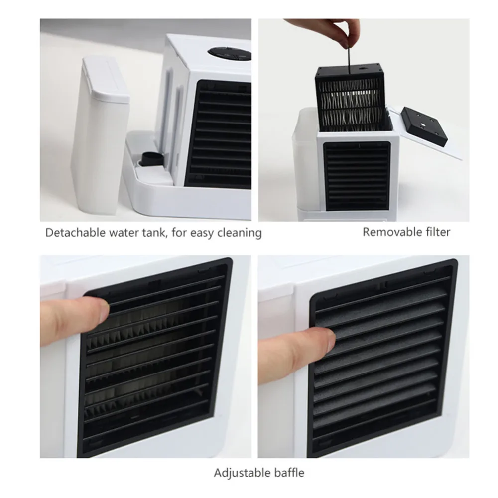 3rd Generation 7 Colors Mini Air Conditioner Artic Air Cooler LED LCD Timer USB Personal Space Cooler Fan Air Cooling Fan Device (5)