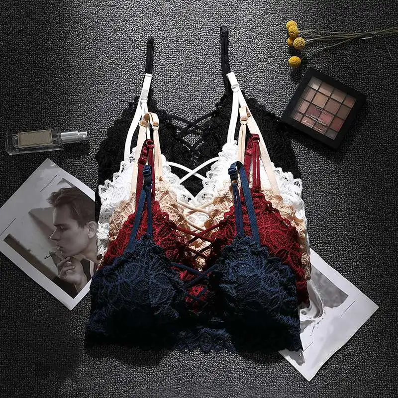 

Seamless Lace Women Bra Wireless Thin Padded Underwear Sexy Lingerie Soft Bras For Women Gathering Push Up Lingerie