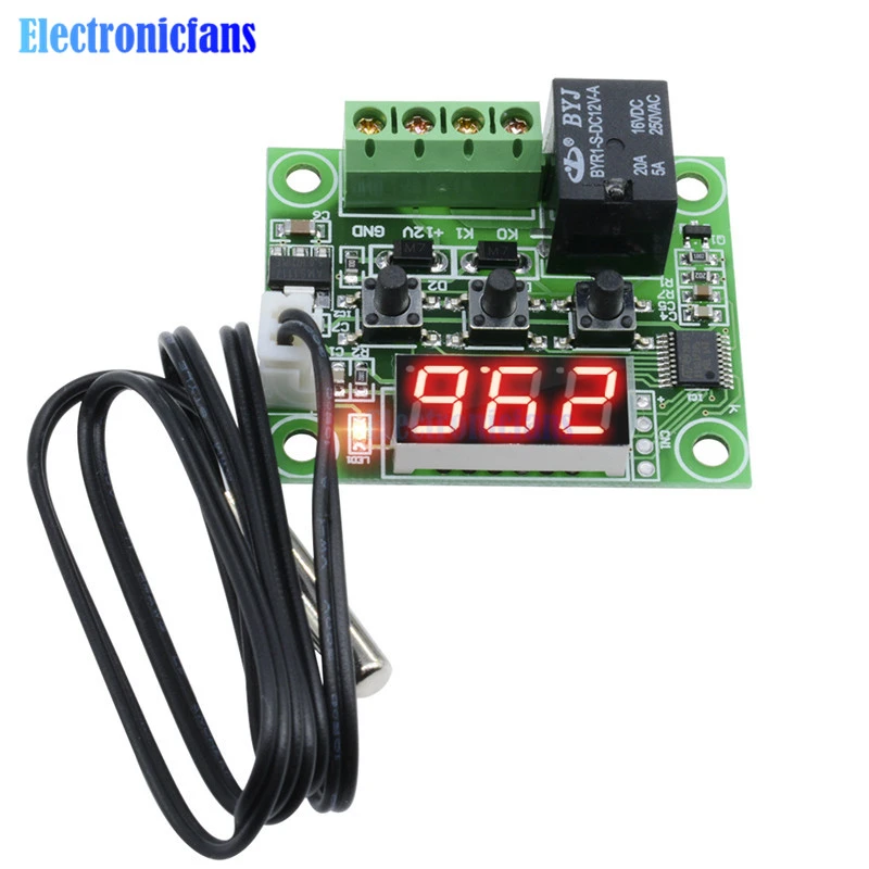 W1209 12V LED Digital thermostat Temperature Control Switch Sensor Cable Module