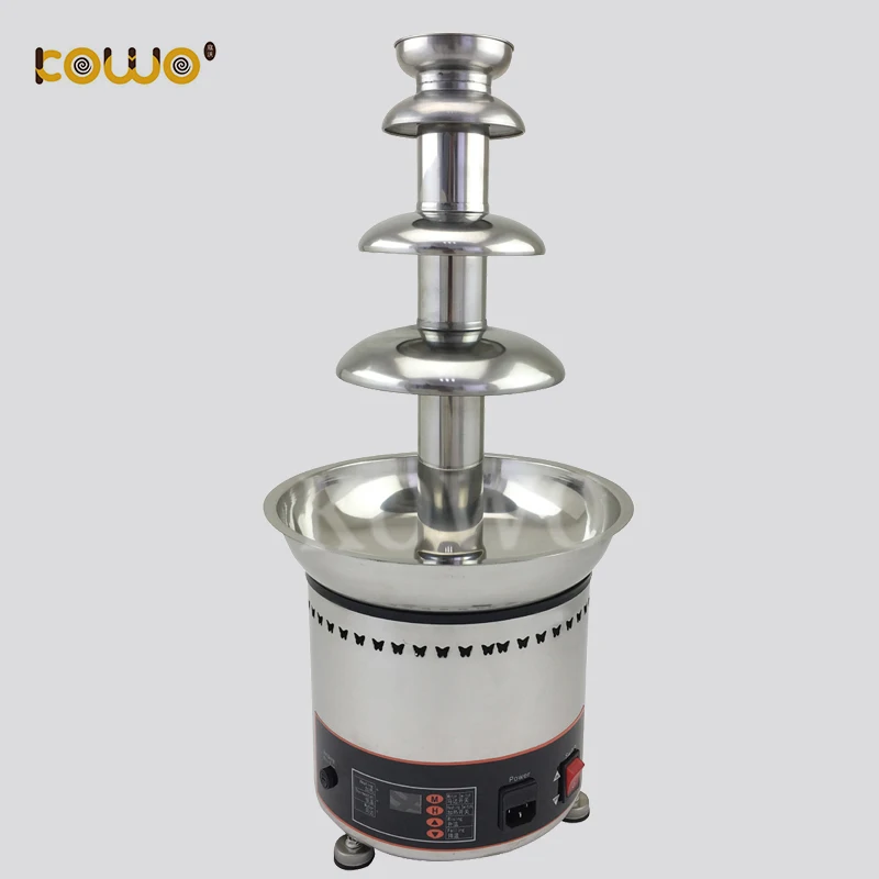

Commercial use 4 tier cheap electric chocolate fountain stand commercial 220V/110V stainless steel for wedding