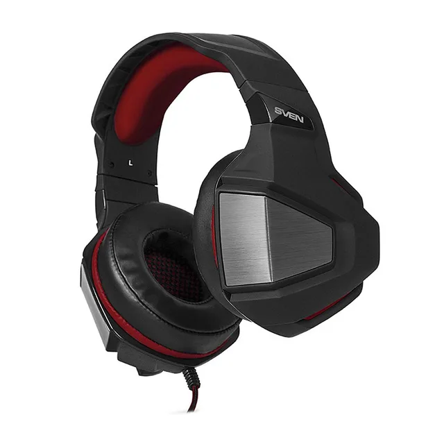 Игровые наушники с микрофоном SVEN AP-G890MV, черный-красный