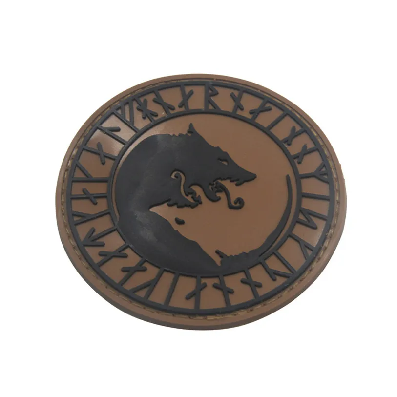 Fashion DIY Wolf Patch Tactical Luminous Patch Flag Magic Stickers Badge Decoration PVC Lace Fabric Sewing Supplies 50AR4 (4)