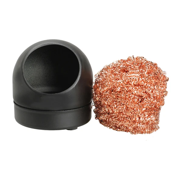 New Solder Soldering Iron Tip Cleaner with Wire Sponge BGA Tool Black