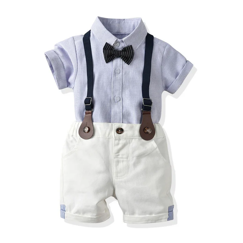 Boy Clothes Suit Summer Wedding Baby Sets Gentleman Birthday Party Shirt+Pants 2pcs for Kid Boys Clothing |
