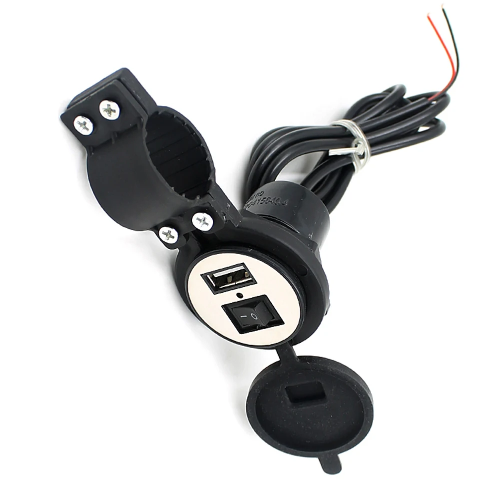 

Motorcycle Phone USB Charger Power Supply Adapter Port Socket 12V Waterproof