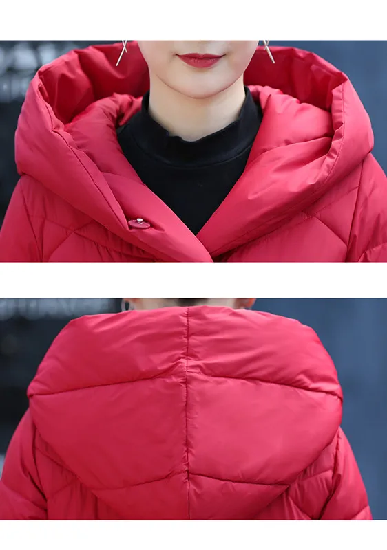  Medium Long Cotton Clothing Winter Jacket Women Slim Fit Female Jacket Redk Jacket Women parka Winter Woman Coats 2018 M -2XL (24)