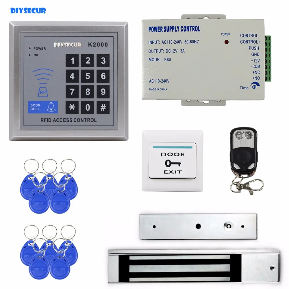 DIYSECUR 125KHz Rfid Card Reader Door Access Control Security System