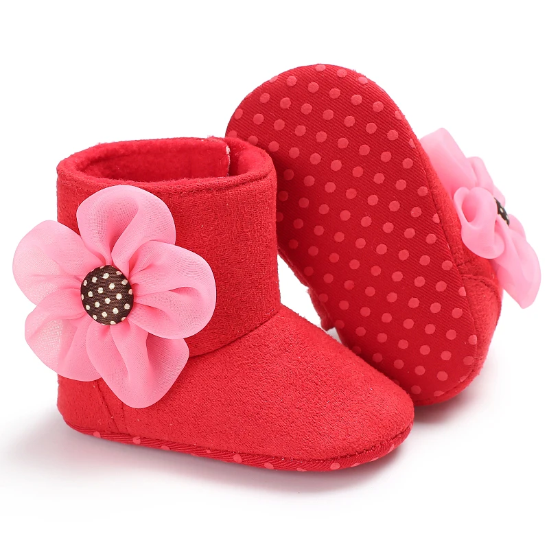 Снегоступы 0-18 м детская одежда для девочек младенческой Обувь предварительно Ходунки для детей Шлёпанцы для женщин Дейзи ботинки с