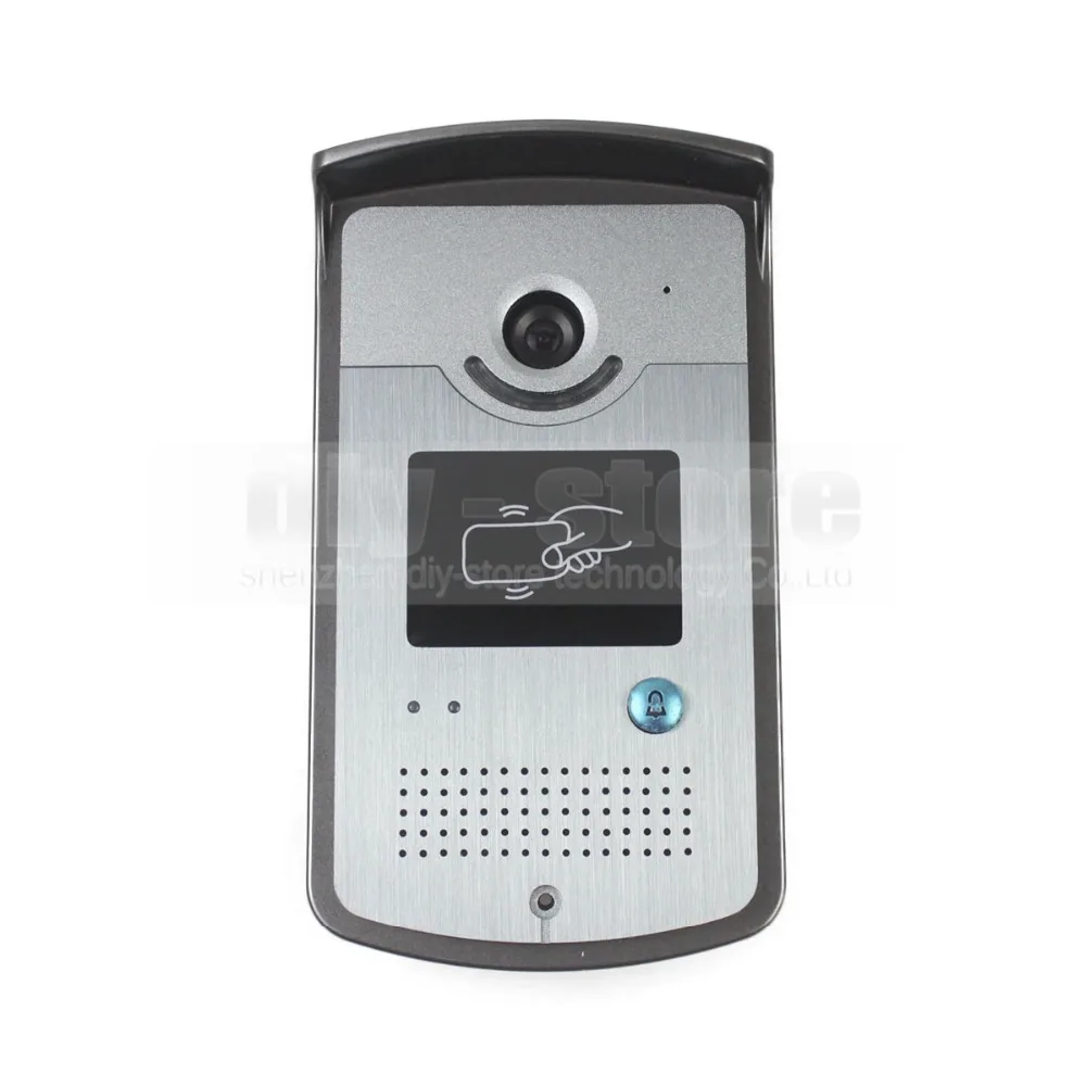 DIYSECUR Electric Lock 7 inch LCD Display Video Door Phone Visual Intercom Doorbell RFID Night Vision 1 Camera 2 Monitor