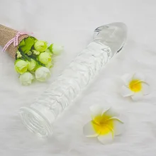Transparent Crystal Glass Dildos Masturbation Massager G Point Stimulation Anal Butt Plug Adult Female Masturbation Sex Products