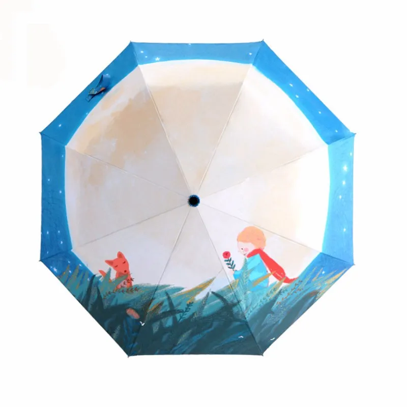 Yesello little Le Petit Prince три складных зонта 8 ребра ветроустойчивые рамки для женщин