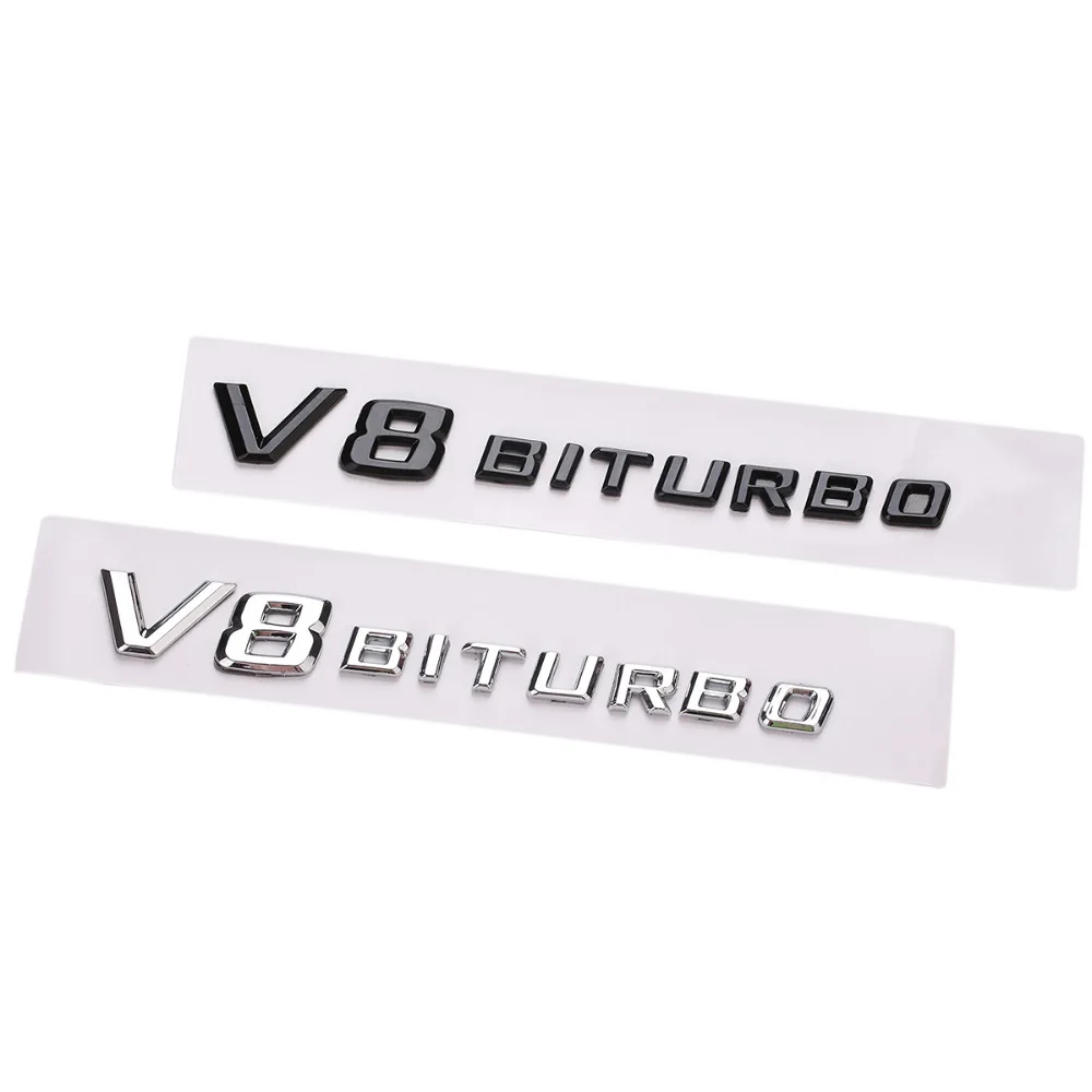 3d эмблема модели V8 BITURBO с логотипом значок на заднюю сторону стикер для стайлинга