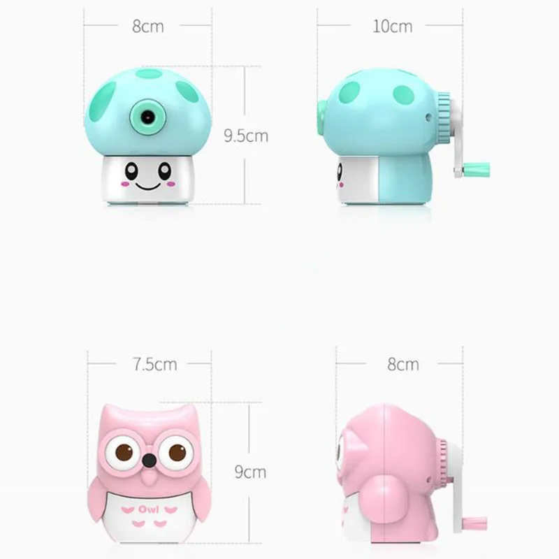 Apontador de Lápis Ferramenta para Crianças Pçs dos Desenhos Animados Coruja Mão-dobrado Criativo Bonito Prático Material Escolar Presente Moda Papelaria 1 12 escolar ferramenta para crianças presente moda papelaria