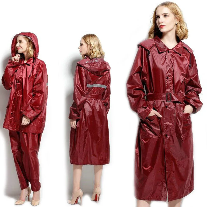 

Long Waterproof Raincoat Motorcycle Hooded Windbreaker Rain Poncho Coat Womens Jacket Impremiable Fashion Women rainwear LZO120