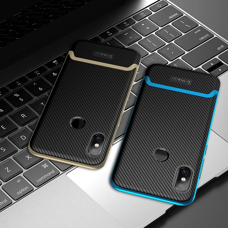 Newest Arrival ipaky Classic 2 in 1 design case for xiaomi redmi note 6 pro (6.2'') silicone back and Hard PC frame note6 |