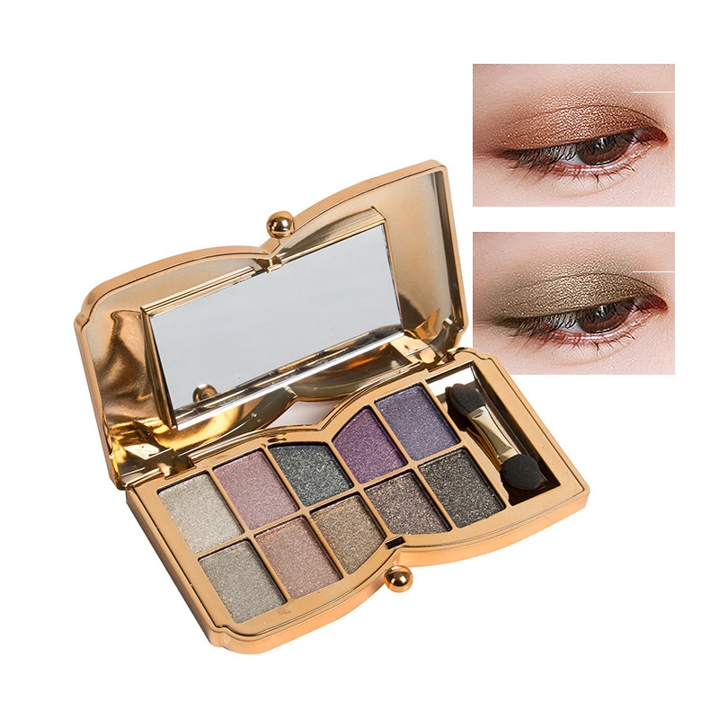 1 шт. Палетка теней для век с кисточкой|smoky eyeshadow|diamond eyeshadowsmoky eyeshadow palette |