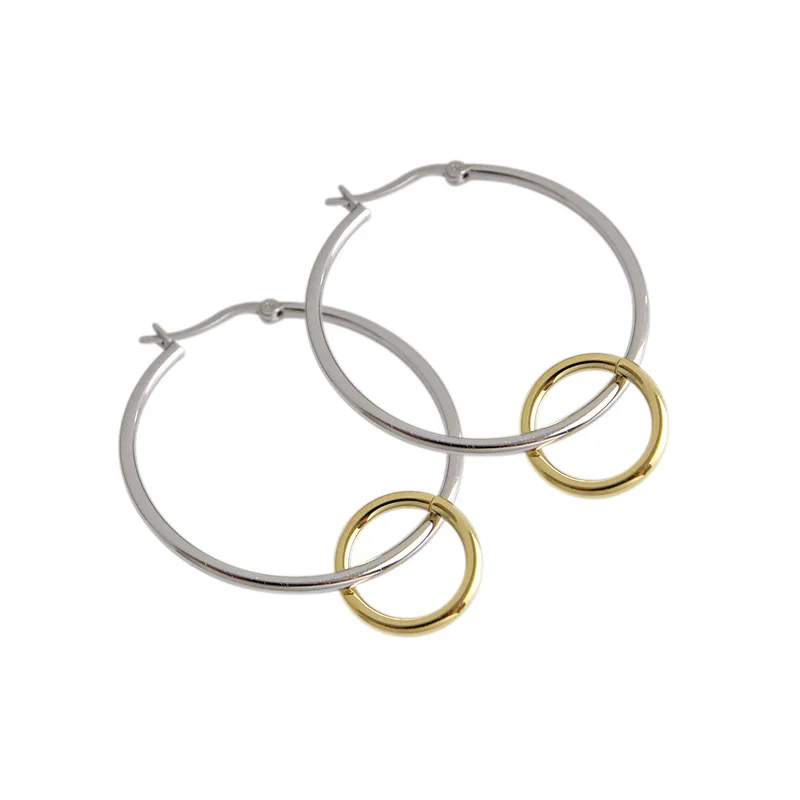 

Simple Geometry Ellipse 925 Sterling Silver Hoop Earrings