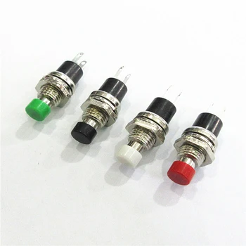 

5pc/set PBS-110 6-7mm Multicolor Thread 2 Pins Momentary Mini Lockless Momentary Button Switch on off