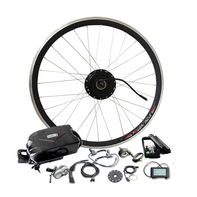 

Powerful 48V10Ah Battery 350W Motor Electric Bike Kit for 26'' 700C Wheel with PAS bldc Controller LCD900 Display Suitable