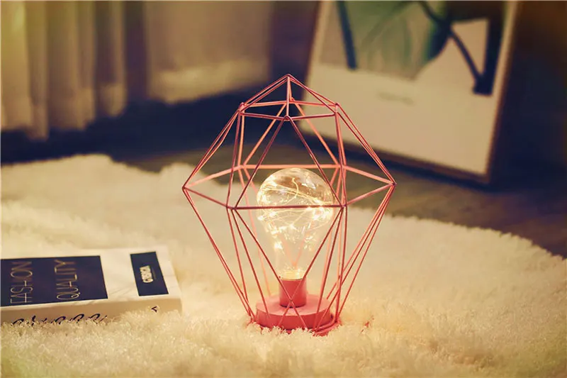 Minimalist Led Diamond Table Lamp Study Bedroom Desk Lamp USB Holiday Decoration Table Light Bedside Battery Reading Lights (5)