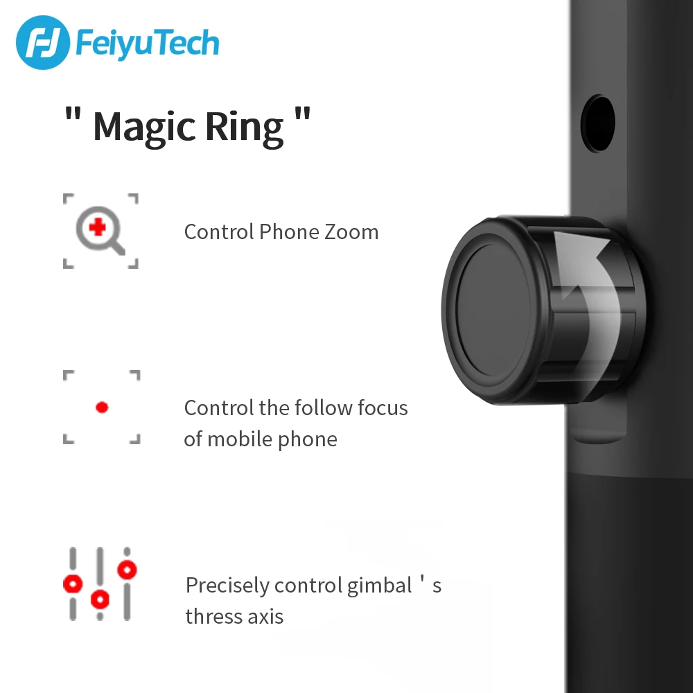 Feiyu SPG2 3-Axis Handheld Gimbal Stabilizer Splash-proof Follow Focus for iPhone XS X 7 Gopro 7 6
