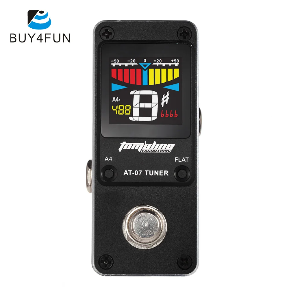 

AROMA AT-07 9V Black Mini Chromatic Tuner Effect Pedal Mini Single Electric Guitar Effects