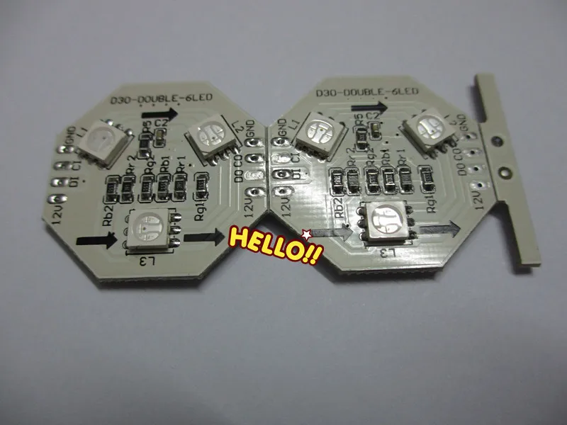 10X двухсторонний 5050 RGB WS2801 IC светодиодный модуль через Почта Гонконга авиапочтой |