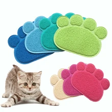 Симпатичные Paw ПВХ собака Cat Кормление Коврики S Pad ПЭТ bowl Еда подачи воды Место Коврики Щенок Кровать одеяло Таблица Коврики легко стереть Тематические товары про рептилий и земноводных