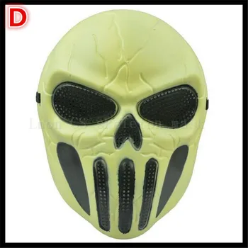 

Halloween Masquerade Party Cosplay Skeleton Warrior Half Face Protective Horror CS Skull Gear Mask Army fans Airsoft Hunting Toy