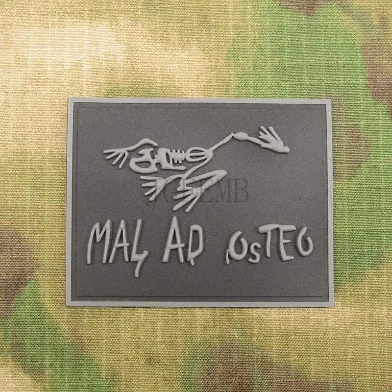 Серый Devgru SealTeam MAL AD OSTEO Череп лягушка военный тактический боевой 3D ПВХ патч значки