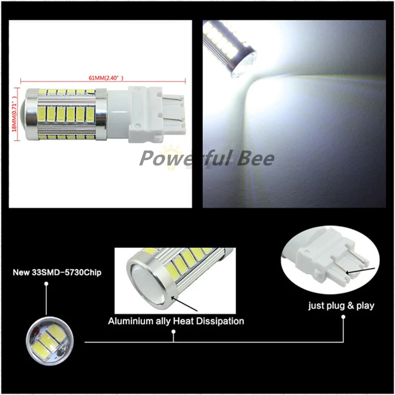 2 x T25/3157 3156 15 Вт 5630SMD холодный белый желтый красный светодиодный автомобильный