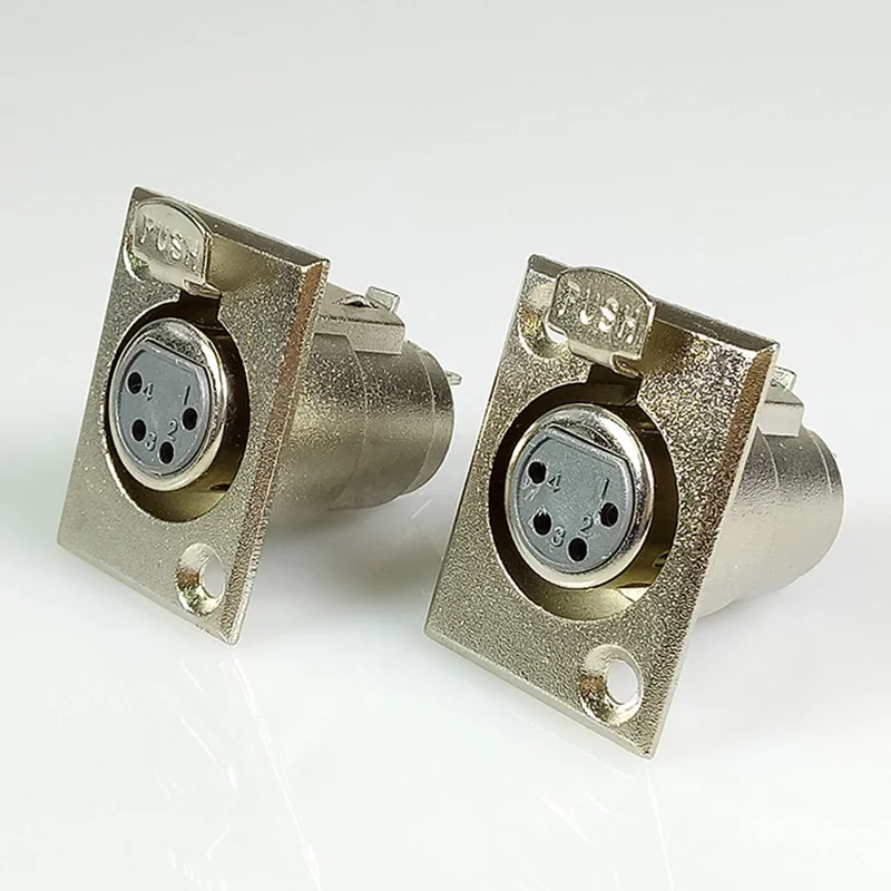Разъем XLR 4pin YS1K3F2 гнездовой панельный разъем|Соединители| |